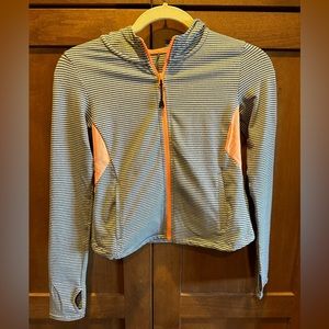 Zella girl athletic zip up fitted hoodie